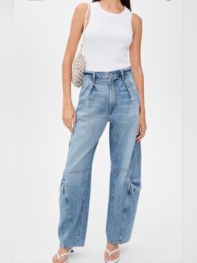Citizens Of Humanity Light Blue Boyfriend Cargo Jeans